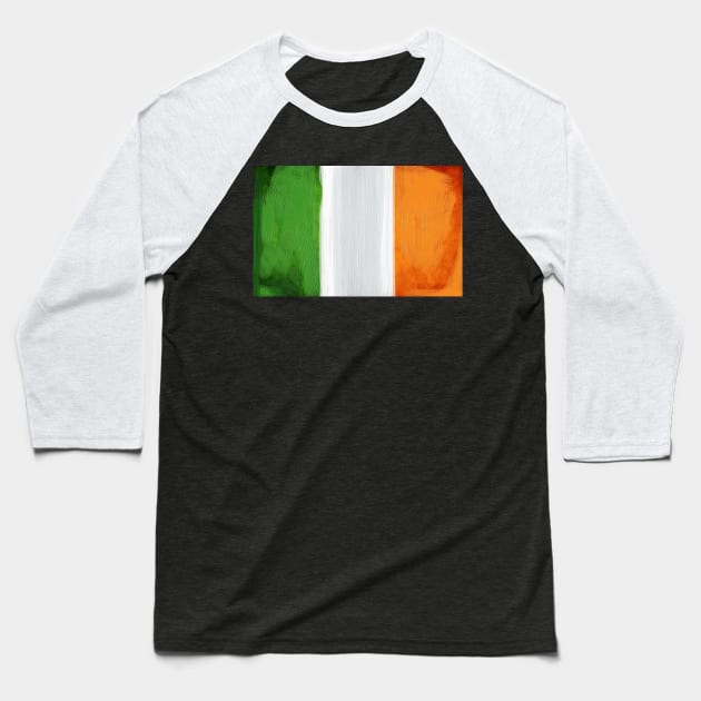 Ireland Flag Baseball T-Shirt by Dojaja